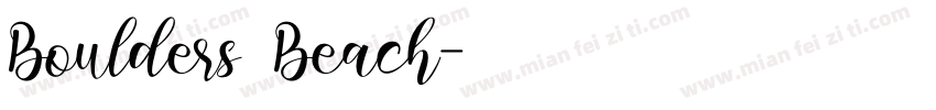 Boulders Beach字体转换